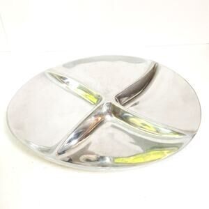 Pottery Barn cast aluminum divided tray platter